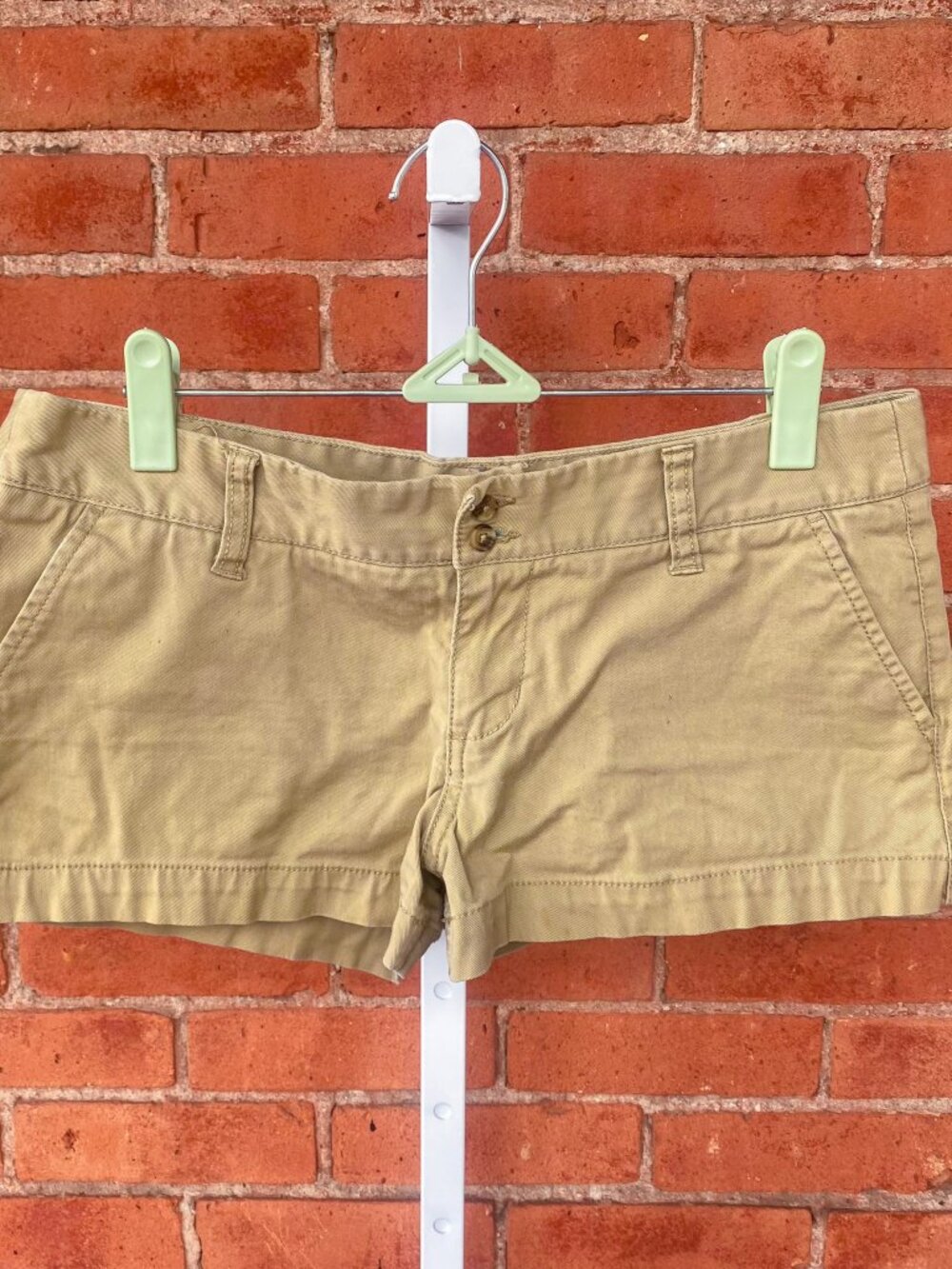 khaki micro shorts
